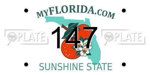 147 Florida License Plate