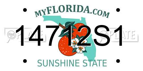 14712S1 Florida License Plate
