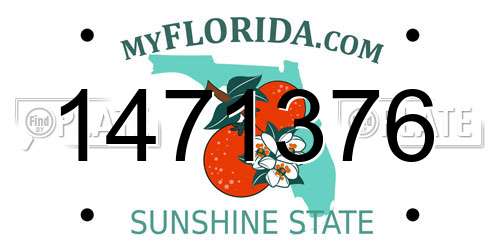 1471376 Florida License Plate