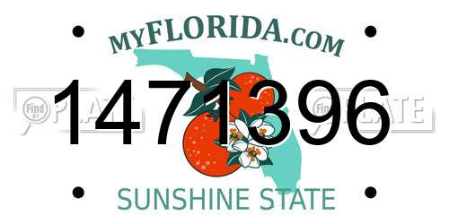 1471396 Florida License Plate