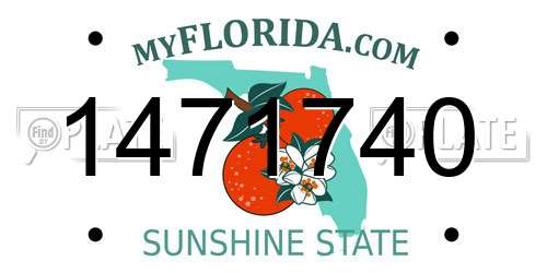 1471740 Florida License Plate