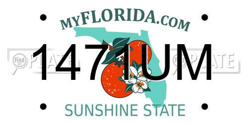 1471UM Florida License Plate