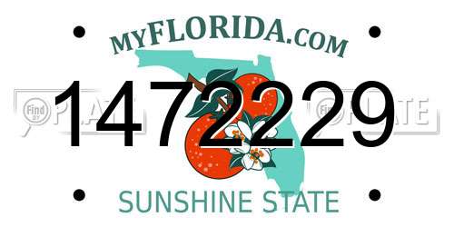 1472229 Florida License Plate