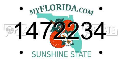 1472234 Florida License Plate