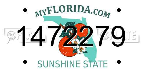 1472279 Florida License Plate
