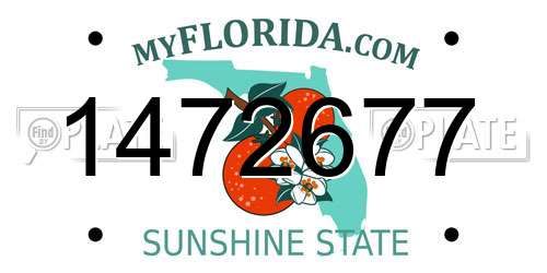 1472677 Florida License Plate