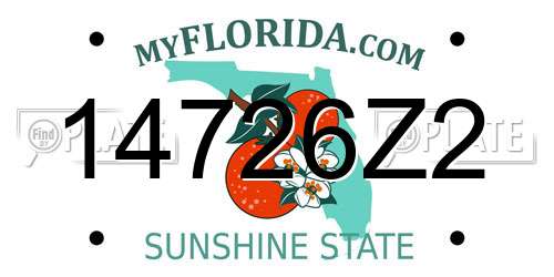14726Z2 Florida License Plate