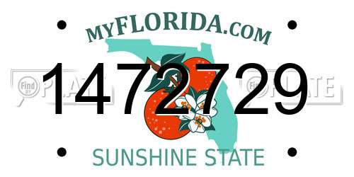 1472729 Florida License Plate