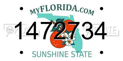 1472734 Florida License Plate