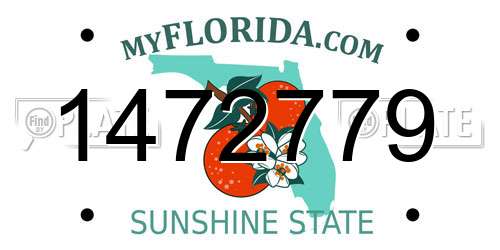 1472779 Florida License Plate