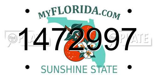 1472997 Florida License Plate