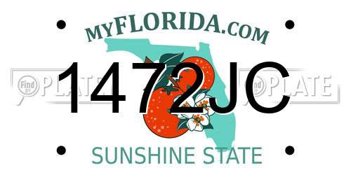 1472JC Florida License Plate
