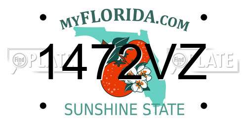 1472VZ Florida License Plate
