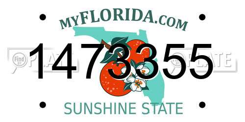 1473355 Florida License Plate