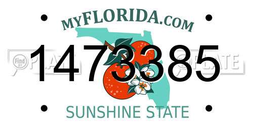 1473385 Florida License Plate