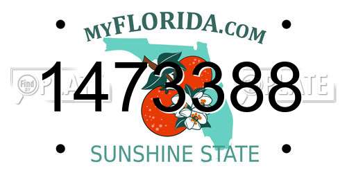 1473388 Florida License Plate