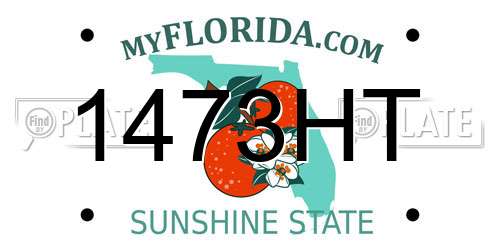 1473HT Florida License Plate