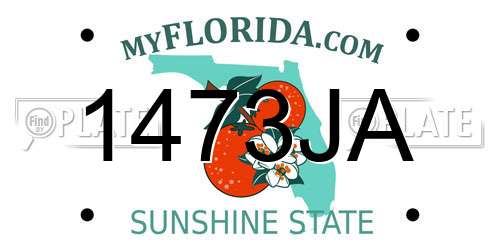 1473JA Florida License Plate