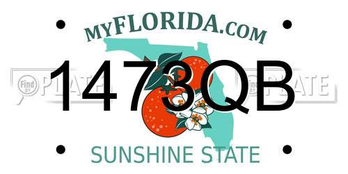 1473QB Florida License Plate
