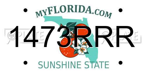 1473RRR Florida License Plate