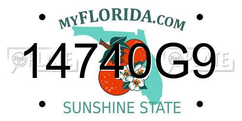 14740G9 Florida License Plate