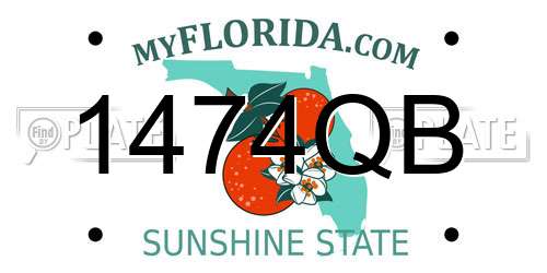 1474QB Florida License Plate