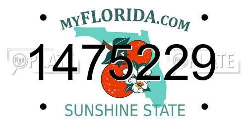 1475229 Florida License Plate