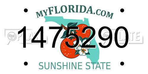 1475290 Florida License Plate