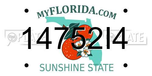 14752I4 Florida License Plate