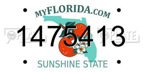 1475413 Florida License Plate