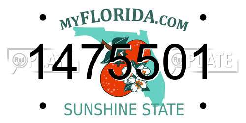 1475501 Florida License Plate
