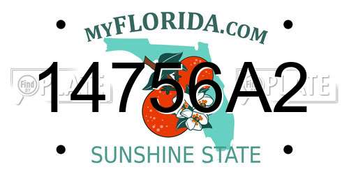 14756A2 Florida License Plate