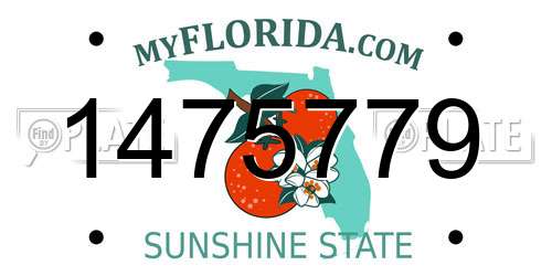 1475779 Florida License Plate