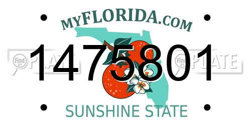 1475801 Florida License Plate