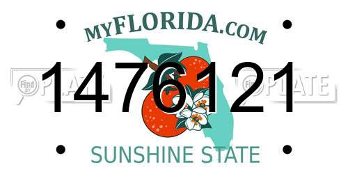 1476121 Florida License Plate