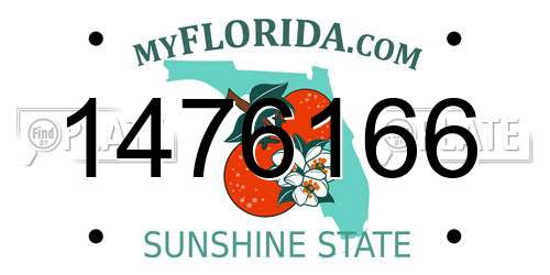 1476166 Florida License Plate