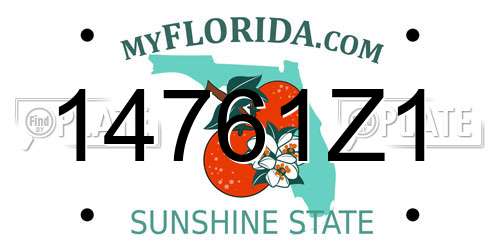 14761Z1 Florida License Plate