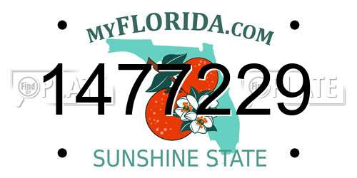 1477229 Florida License Plate