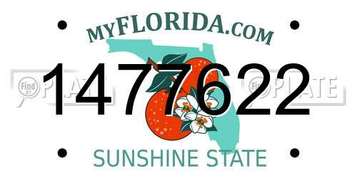 1477622 Florida License Plate