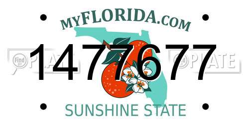1477677 Florida License Plate