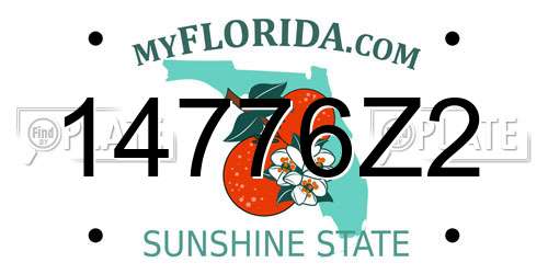 14776Z2 Florida License Plate
