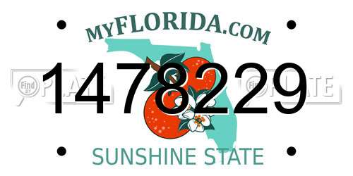 1478229 Florida License Plate