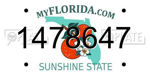 1478647 Florida License Plate