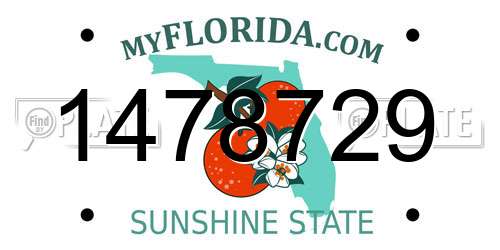 1478729 Florida License Plate
