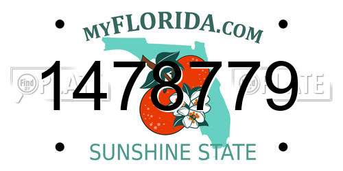 1478779 Florida License Plate