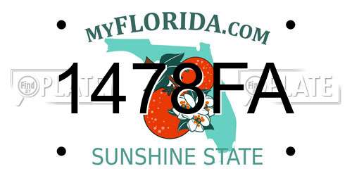 1478FA Florida License Plate