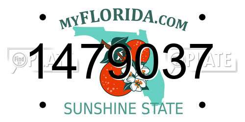 1479037 Florida License Plate