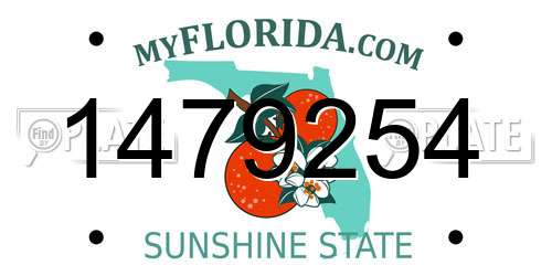 1479254 Florida License Plate