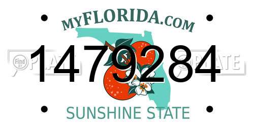 1479284 Florida License Plate