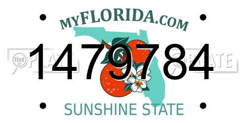 1479784 Florida License Plate